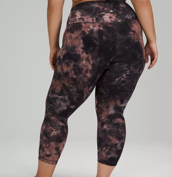 LULULEMON ALIGN™ HIGH-RISE CROP 23" -Diamond Dye Graphite Grey Pink Pastel - Picture 3 of 7